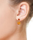 ფოტო #2 პროდუქტის EFFY® Citrine (17-1/3 ct.t.w) & Diamond (1/10 ct. t.w.) Drop Earrings in 14k Gold