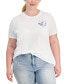 ფოტო #1 პროდუქტის Trendy Plus Size Butterfly Graphic T-Shirt
