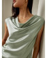 Фото #2 товара Блузка LilySilk из шелкового шармуза с воротником "Лодочка" для женщин