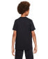 ფოტო #1 პროდუქტის Big Kids Sportswear Relaxed-Fit Printed Crewneck T-Shirt