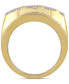 ფოტო #4 პროდუქტის Men's Diamond Diagonal Cluster Two-Level Statement Ring (2 ct. t.w.) in 10k Gold