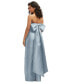 ფოტო #1 პროდუქტის Strapless Draped Bodice Column Dress with Oversized Bow