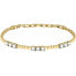 Sparkling gold-plated bracelet with clear zircons Scintille SAQF09