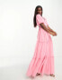 Фото #4 товара Anaya Bridesmaid tie back maxi dress in candy pink