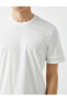 Фото #5 товара Erkek Beyaz Basic Kısa Kollu Pamuklu T-Shirt