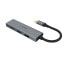 Фото #3 товара Akasa USB Type-C 4 Port Hub - USB 3.2 Gen 1 (3.1 Gen 1) Type-C - USB 3.2 Gen 1 (3.1 Gen 1) Type-A - 5000 Mbit/s - Grey - Aluminium - Polyvinyl chloride (PVC)