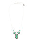 Фото #1 товара Barse shield Genuine Turquoise Oval Necklace