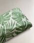 Tropical leaves print pillowcase