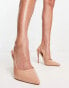 Фото #4 товара Simmi London Wide Fit Corale heeled slingbacks in beige patent