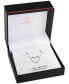 2-Pc. Set Cubic Zirconia Open Heart Pendant Necklace & Heart Stud Earrings in Sterling Silver, Created for Macy's