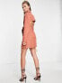 Saint Genies open back blazer dress in rust