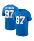 Фото #1 товара Nike Men's Aidan Hutchinson Blue Detroit Lions Name Number T-Shirt