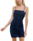 Фото #1 товара Juniors' Lurex Shirred Cut-Out Mini Dress