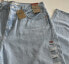 Levi's Low Pro Straight Leg Blue Women's Jeans Denim Size 31 x 30 Distressed NEW