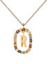 Beautiful gold plated necklace letter "R" LETTERS CO01-277-U (chain, pendant)