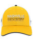 Фото #3 товара Men's Gold Nashville Predators Authentic Pro Rink Trucker Adjustable Hat