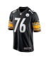 Фото #2 товара Футболка Nike мужская Troy Fautanu черная Pittsburgh Steelers 2024 NFL Draft First Round Pick Player Game Jersey