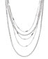 Фото #1 товара ADORNIA Silver-Tone Plated Layered Necklace Set