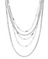 ფოტო #1 პროდუქტის Silver-Tone Plated Layered Necklace Set