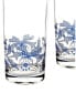 Blue Italian Highball Glasses, Set of 4