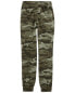 Kid Elastic Waist Camo Print Poplin Joggers 6