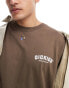 Dickies graphic workman back print t-shirt in brown