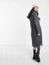 Фото #5 товара New Look knitted turtle neck midi dress in charcoal grey
