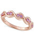 Фото #1 товара Pink Sapphire Wavy Ring (1/3 ct. t.w.) in 14k Rose Gold