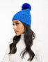 Фото #6 товара Threadbare bobble hat in blue