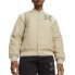 Фото #1 товара Puma Op X Varsity Full Zip Jacket Mens Beige Casual Athletic Outerwear 62467590