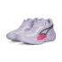 Фото #5 товара Puma Rise Nitro 37701211 Mens Purple Canvas Athletic Basketball Shoes