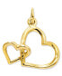 ფოტო #1 პროდუქტის 14k Gold Charm, Double Heart Charm