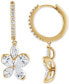 Lab Grown Diamond Pear, Marquise & Round Flower Dangle Hoop Earrings (1-3/4 ct. t.w.) in 14k White, Yellow or Rose Gold