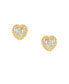 Children's Cubic Zirconia Heart Stud Earrings in 14k Gold