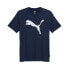 Puma Essential Cat Logo Crew Neck Short Sleeve T-Shirt Mens Blue Casual Tops 67