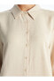 Фото #4 товара Düz Keten Karışımlı Kadın Gömlek Tunik