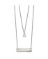 Фото #1 товара Chisel heart and Bar Multi Strand Cable Chain Necklace