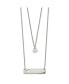 ფოტო #1 პროდუქტის Heart and Bar Multi Strand Cable Chain Necklace