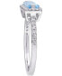 Blue Topaz (1-1/2 ct. t.w.) & White Topaz (1/3 ct. t.w.) Statement Ring in Sterling Silver
