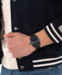 ფოტო #4 პროდუქტის Men's Greyson Black Leather Strap Watch 41mm