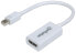 Фото #1 товара Manhattan Mini DisplayPort 1.2 to HDMI Adapter Cable - 1080p@60Hz - 17cm - Male to Female - White - Lifetime Warranty - Blister - 0.17 m - HDMI Type A (Standard) - Mini DisplayPort - Female - Male - Straight