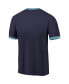 Фото #3 товара Men's Navy Seattle Kraken Buzzer Beater Tri-Blend Ringer T-shirt
