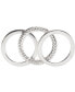 Фото #3 товара 3-Pc. Set Polished & Herringbone Design Stack Rings in Sterling Silver