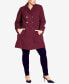 Фото #4 товара Plus Size Military Inspired Button Detail Coat