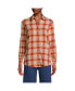 ფოტო #1 პროდუქტის Women's Flannel Boyfriend Fit Long Sleeve Shirt