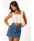 ფოტო #1 პროდუქტის Women's Raye Ruffle Strap Top