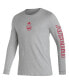 Фото #3 товара Men's Heather Gray Arsenal Team Crest Long Sleeve T-shirt