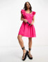 Фото #6 товара JDY exclusive frill detail mini dress in bright pink