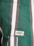 New Look pull on stripe short in green