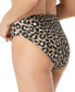Фото #2 товара Women's Leopard-Print High-Waisted Bikini Bottoms